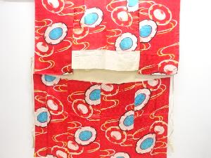 アンティーク　綸子抽象模様二部式長襦袢